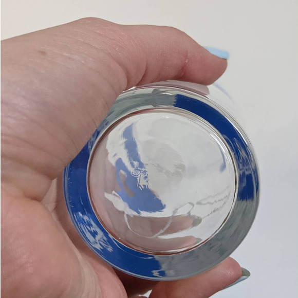 Vintage Libbey Red & Blue Balloon Glasses, Set of 2 Whimsical Barware Highball - Picture 9 of 10